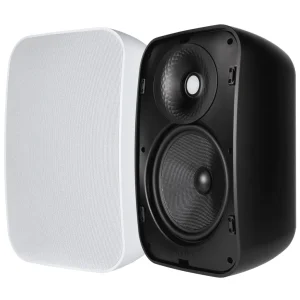 Sonance Mariner MX86 outdoor speakers in black and white